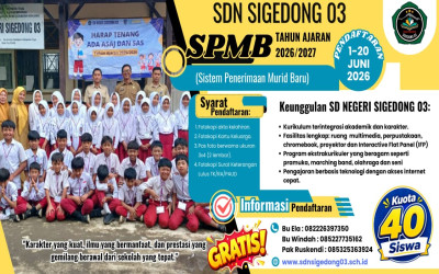 SPMB SD Negeri Sigedong 03 Tahun Ajaran 2026/2027